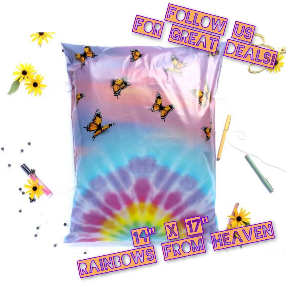 50 Rainbows From Heaven Poly Mailers 14x17